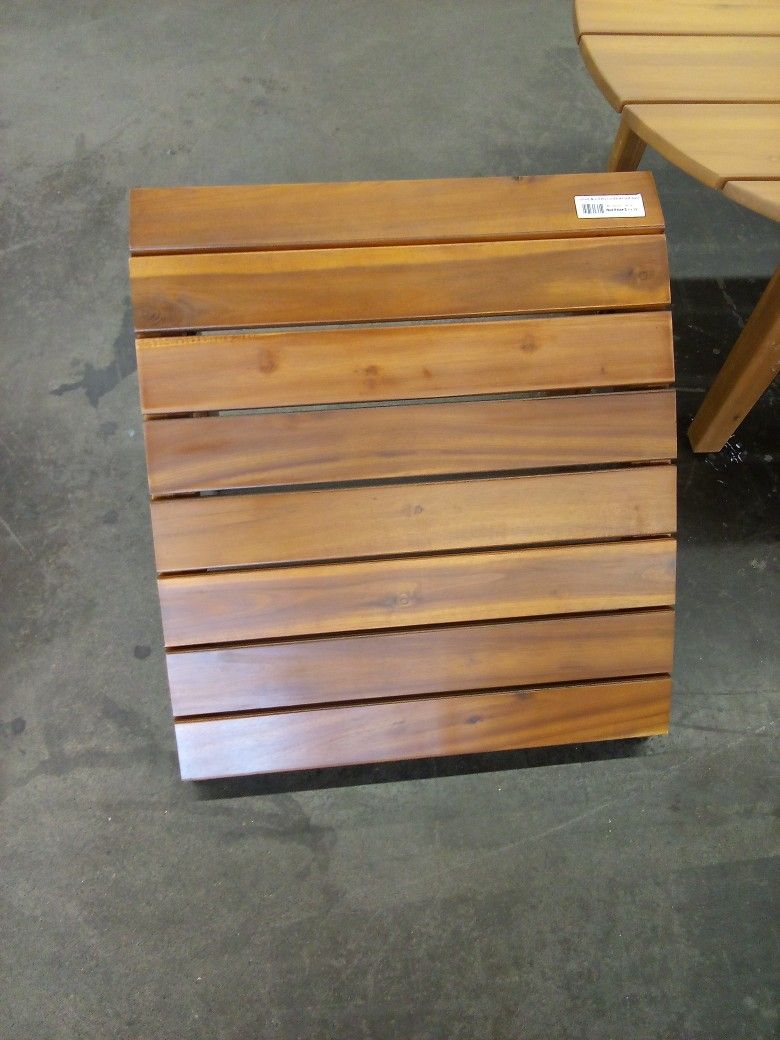 Slatted Wood Adirondack Footstool