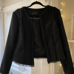 Banana Republic Black Woven Blazer 