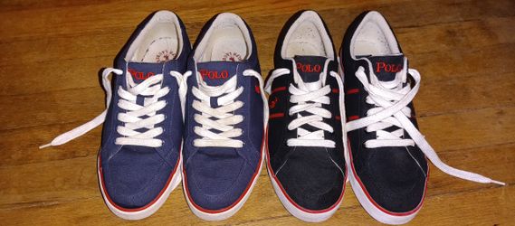 2 Pairs Polo Sneakers Mens Sz 9.5 Worn A Few Times CLEAN 