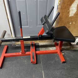 Seated calf machine