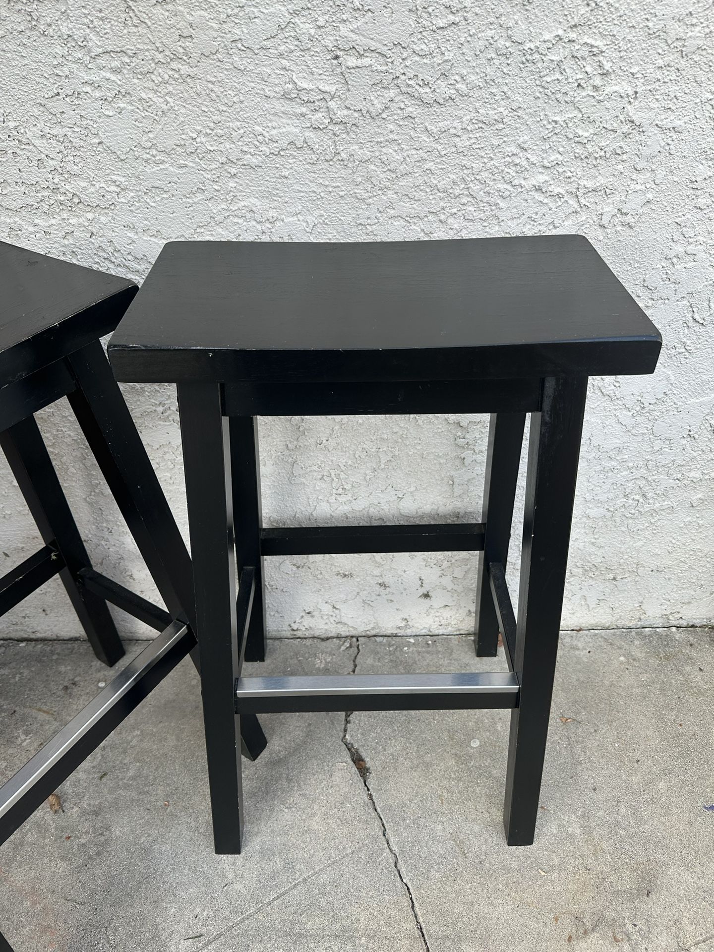 Bar Stools Wood Black 