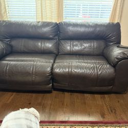 Leather couch 