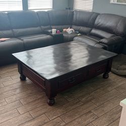 63x45 Solid Mahogany Coffee Table