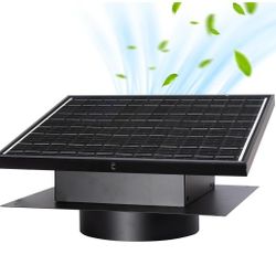 25W Solar Roof Vent Fan with 8 Inch Removable Roof Vents