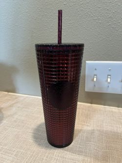 Christmas Plum Berry Grid Starbucks Cup 