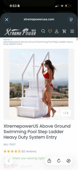 XtremepowerUS Above Ground Swimming Pool Step Ladder Heavy Duty System Entry 66 $99
