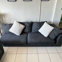 SOFÁ CAMA MODERNO GRIS – SE ABRE COMPLETAMENTE / EXCELENTE ESTADO 