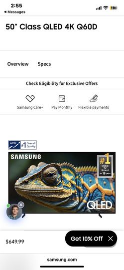 Samsung 4K Tv 50” So 44”