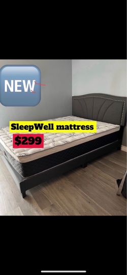 Queen size bed frame with mattress included