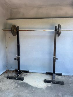 Weight rack with weights (must sell TODAY)