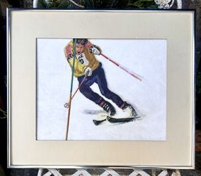 Original Skier Painting