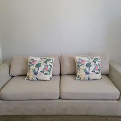 Sofa, Coffee Table, 2 Lamps