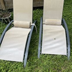 To matching lounging chairs
