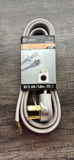 Southwire 3-Wire Dryer Cord 6ft 30A