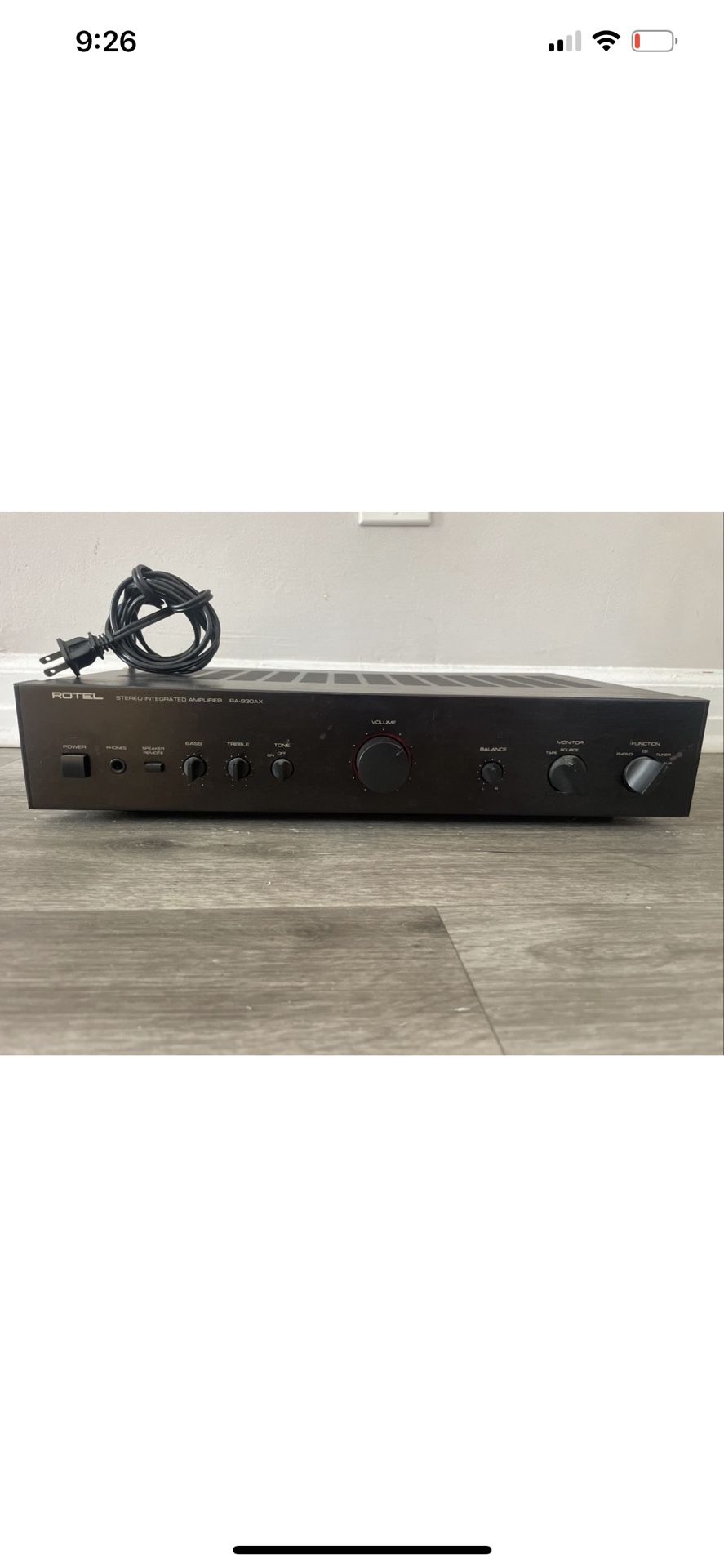 Rotel RA-930AX MK2 Stereo Integrated Amplifier Hifi Works Rare