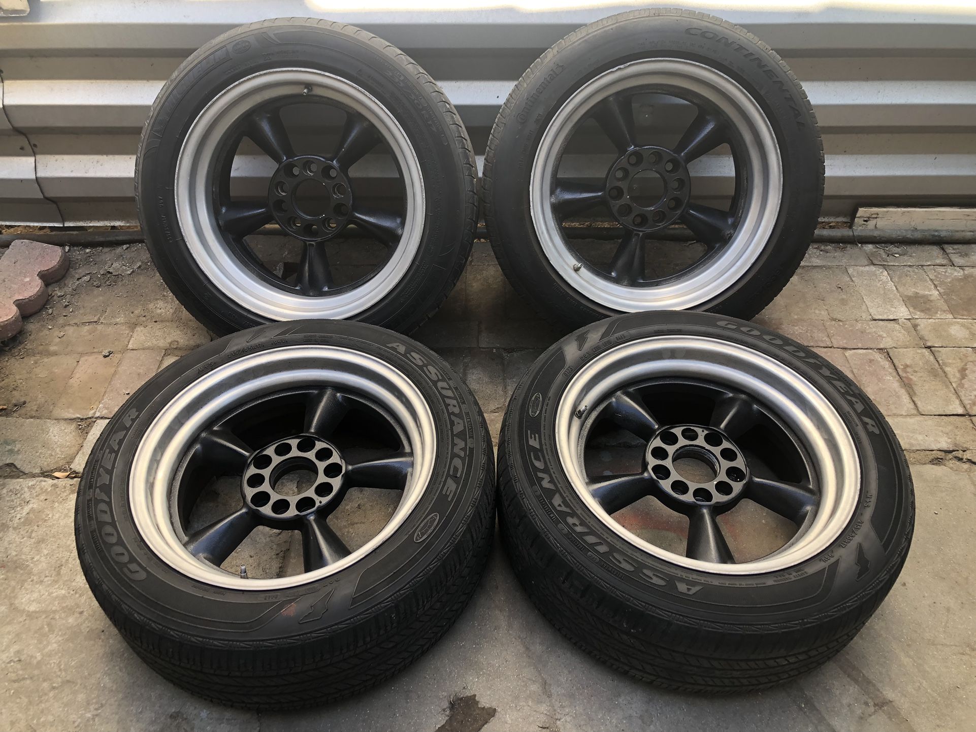 17” American Racing Torq Thrust Foose Boss Ridler Wheels 5x4.75 Chevy Nova Camaro El Camino Monte Carlo