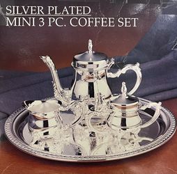 Silver Plated Mini 3pc. Coffee Set