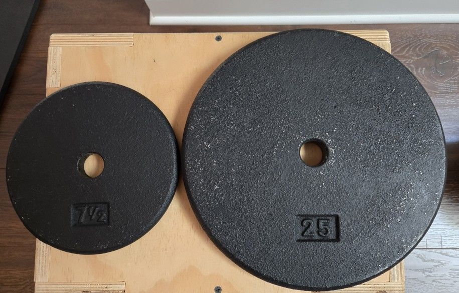 1 Inch Barbell Weight Plates, 80lbs Total