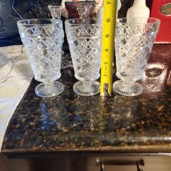 3  Vintage Hazel Atlas  Press Glass 