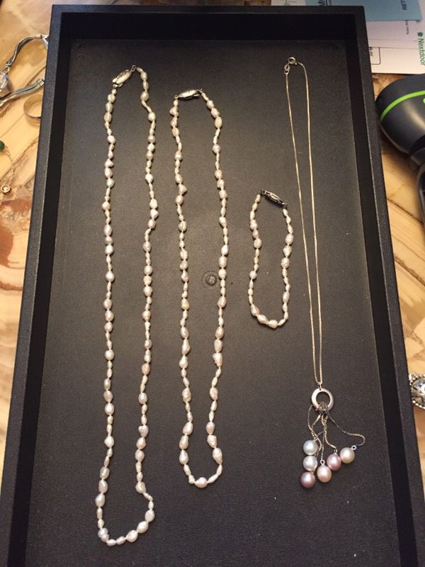 Pearl Necklaces and Bracelet