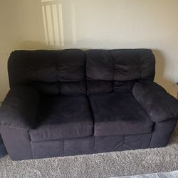 Set Of Black Couches 