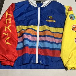 Bandai Packman Windbreaker  Size XL See Measurements This is an Asian Sizing