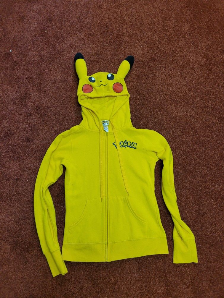 Pikachu zip Up Fleece Hoodie