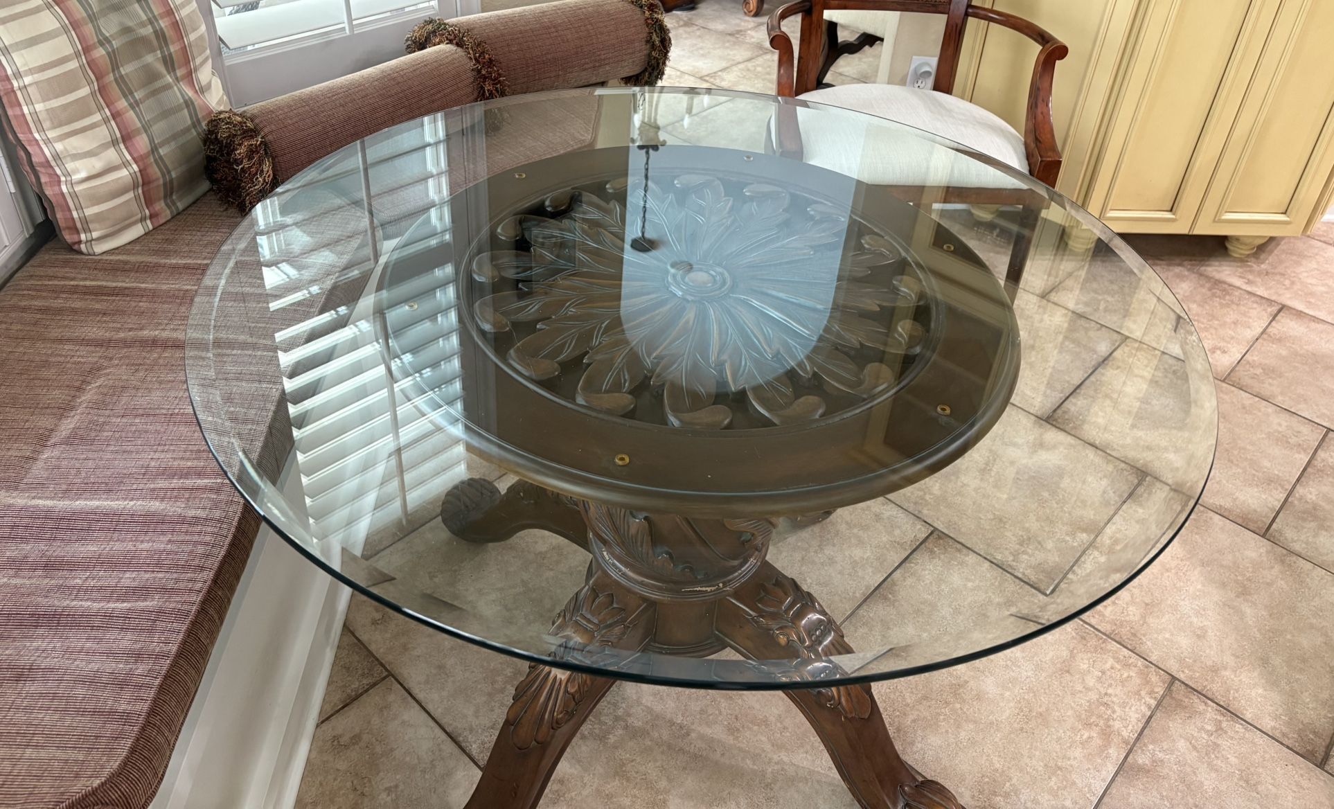 Glass Top Dining Table