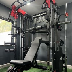 Smith Machine , Squat Rack , Leg Press , Leg Curl Add Weight Bench Adjustable Bench Olympic Barbell For Your Weights 