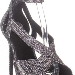 Michael Kors Woman's Becky Ankle Strap Black/Silver