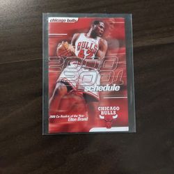 2000-01 Chicago Bulls Basketball Pocket Schedule: Co-ROY/ Elton Brand