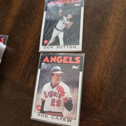 Los Angeles Angels Eighty Six Topps Baseball Cards Team Set 