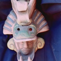 Aztec deity Quetzalcoatl, also known as the Feathered Serpent. 