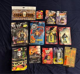 Vintage 90s WWF / WCW Wrestling Collectibles Lot - NIB