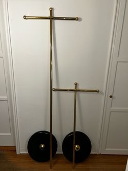 Gold luxury retail clothing rack