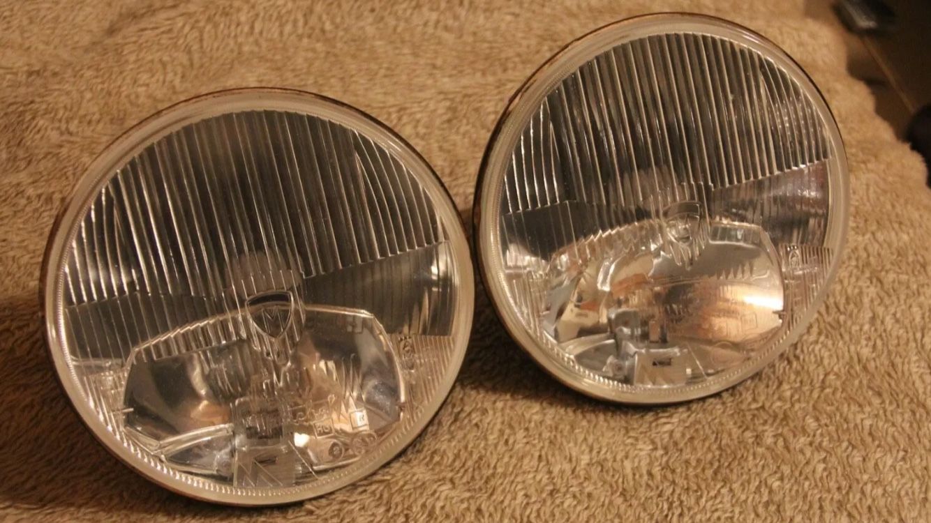 SEV Marchal Ampilux 7” Round Flat Face Headlights. Extreamely Rare!