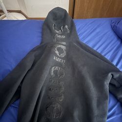 black supreme satin hoodie slightly worn