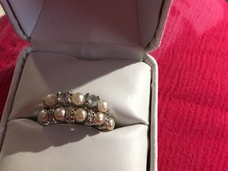 925pearl stack rings