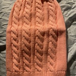 Adorable pink Cable Sweater For dog