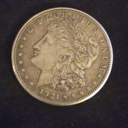 1921 Morgan Dollar With Error.