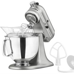 KitchenAid 5 Quart Stand Mixer Architect Series – Stainless Steel Silver– Works Perfect