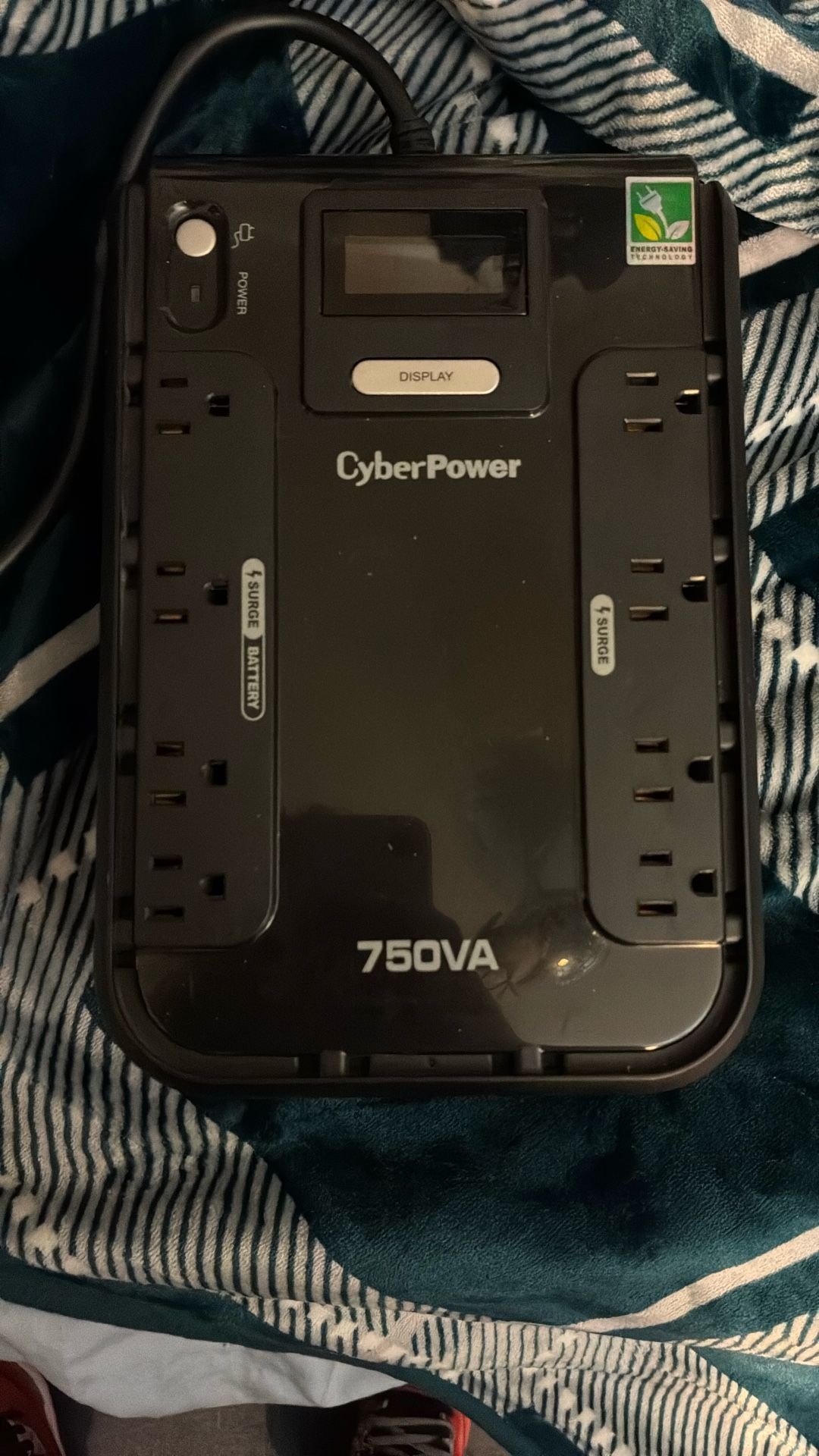 Cyber Power surge box outlet