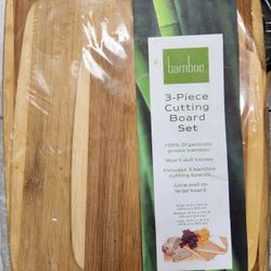 Bamboo 3-Piece Cutting Board Set. Tabla De Corte