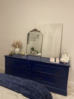 Vintage Wood Dresser - Blue