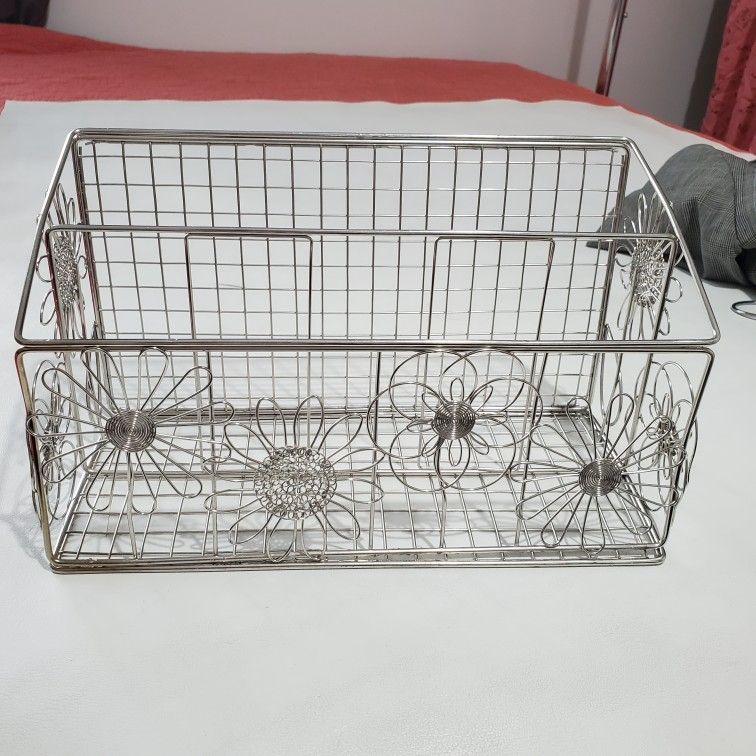 Silver Magazine/Mail Rack Holder