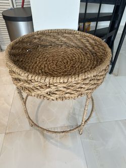 Wicker Basket Table