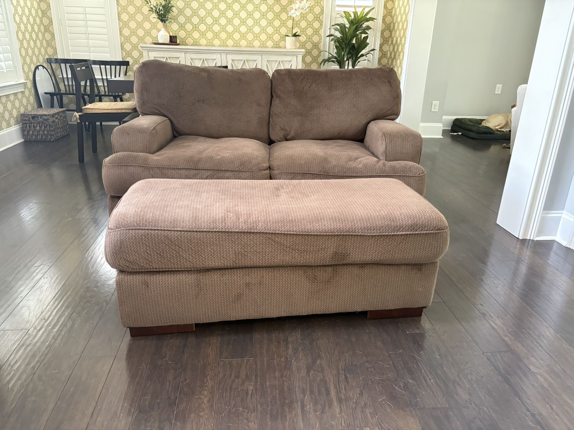 Love Seat and Ottoman
