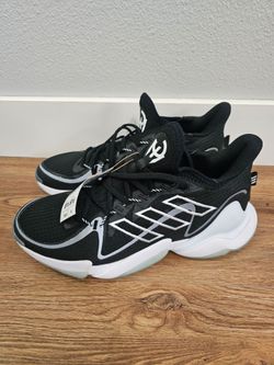 New Adidas MAHOMES 1 Impact FLX Men's Training Shoes Black White HQ2074 Size 8.5