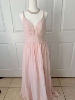Pretty in pink long cocktail dress