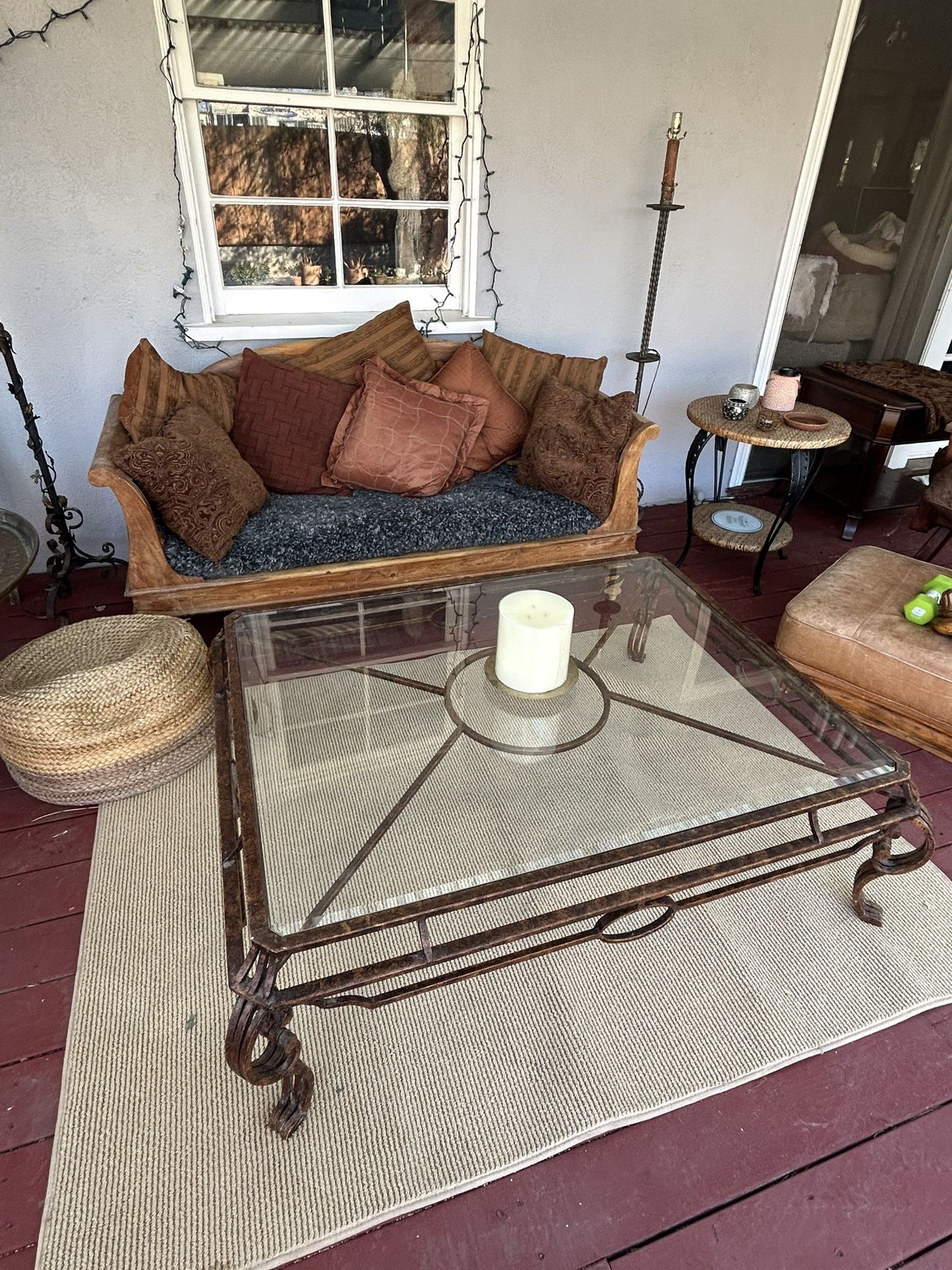 Moroccan Glass Top Beautiful Patio Or Coffee Table
